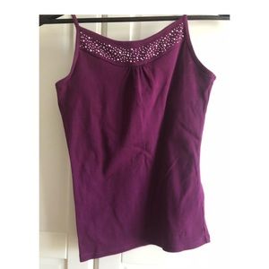 Purple Tank Top with Jewels